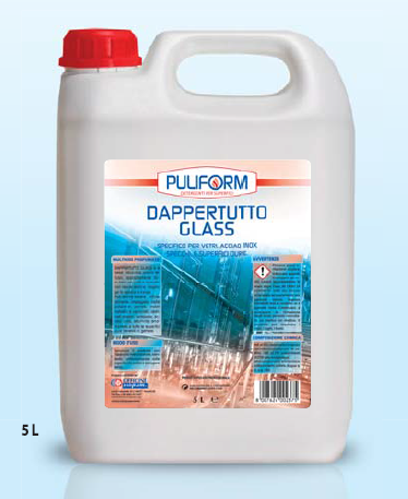 DAPPERTUTTO GLASS Specifico per Vetri, Acciaio Inox, Specchi e Superfici dure lt.5